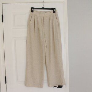 Abercrombie and Fitch Tailored Curve-Love Linen Pants 26"